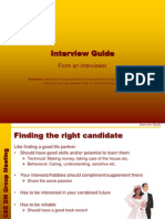 Interview Guide: From An Interviewer