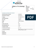 State Bank of India e-Receipt for student registration fees