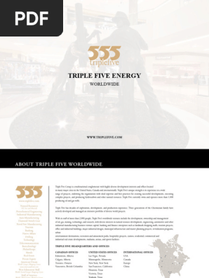 Triple Five Energy Worldwide Brochure Oil And Gas Natural Gas