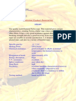 Nylon Ropes Specifications Sheet | PDF | Rope | Manufactured Goods