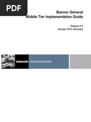 Banner General Middle Tier Implementation Guide Java Servlet