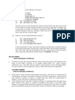 Incoterms Summary