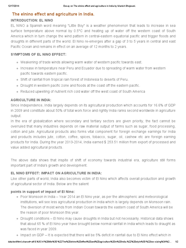 Duration of el niño picture