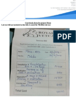 Cost Break Down For Project Moon Lab Test Bill Not Included in This Bill, It Costed Rs 700.00for Lab Test