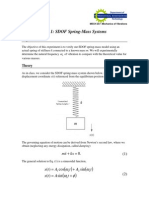 Lab 1: SDOF Spring-Mass Systems: Objective