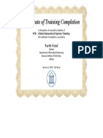 RTK Training: Certificate of Completion