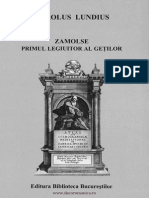 Zamolse - Primul Legiuitor Al Getilor