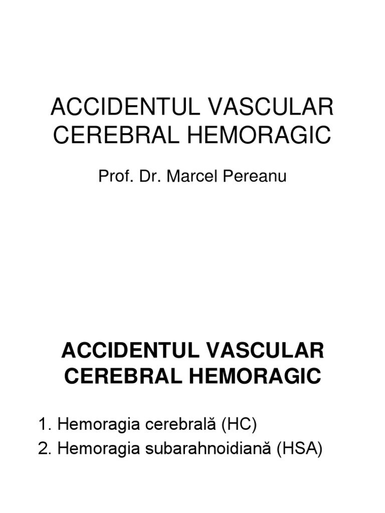 AVC Hemoragic | PDF