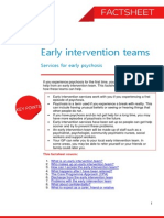 Early Intervention Teams Services for Early Psychosis Factsheet