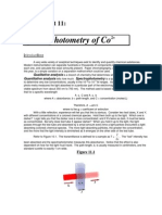 Spectrophotometry Experiment