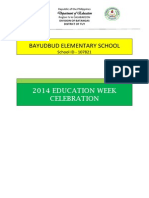 Bayudbud Elementary School 2014 Education Week Celebration Report