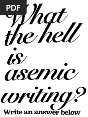 What The Hell Is Asemic Writing Leisure
