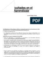 Dificultades en El Atrendizaje