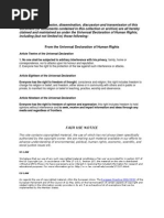 Declaration of Rights to Documents and Fair Use Notice