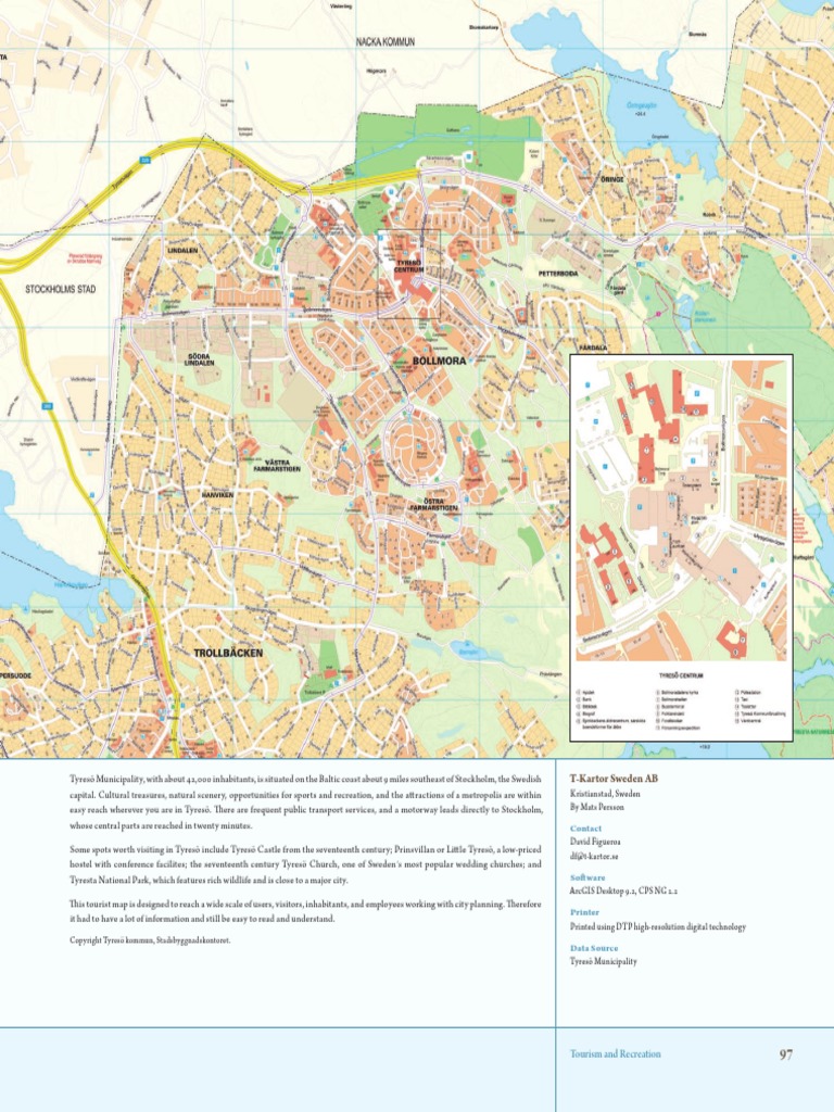 Tourist Map of Tyresö Municipality: T-Kartor Sweden AB | PDF | Travel