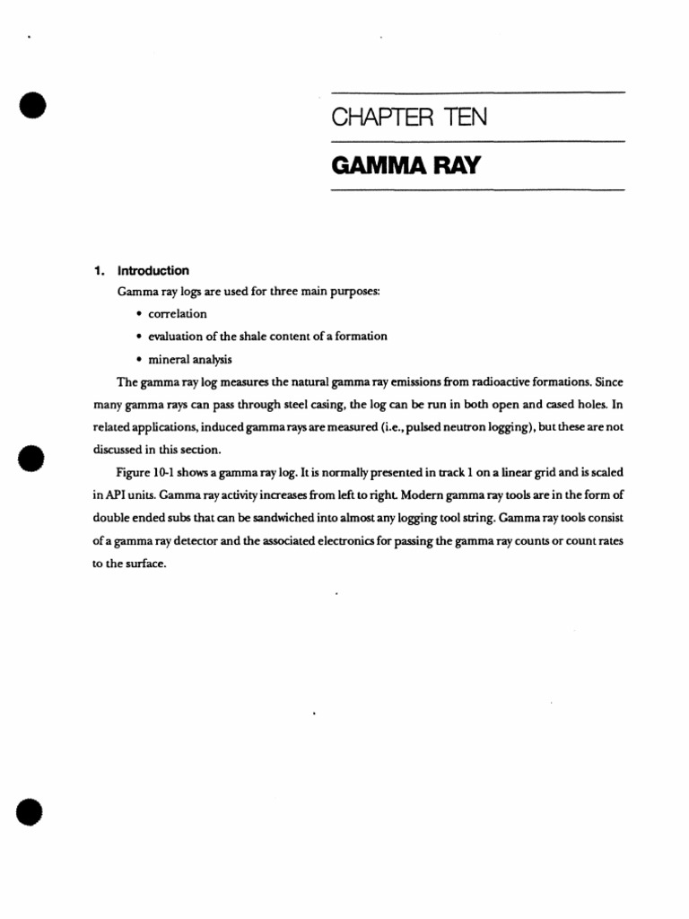 Gamma Ray Logging Techniques | PDF