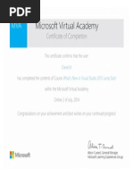 Certificate - VS2013