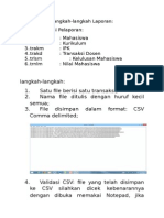 Langkah-Langkah Export CSV