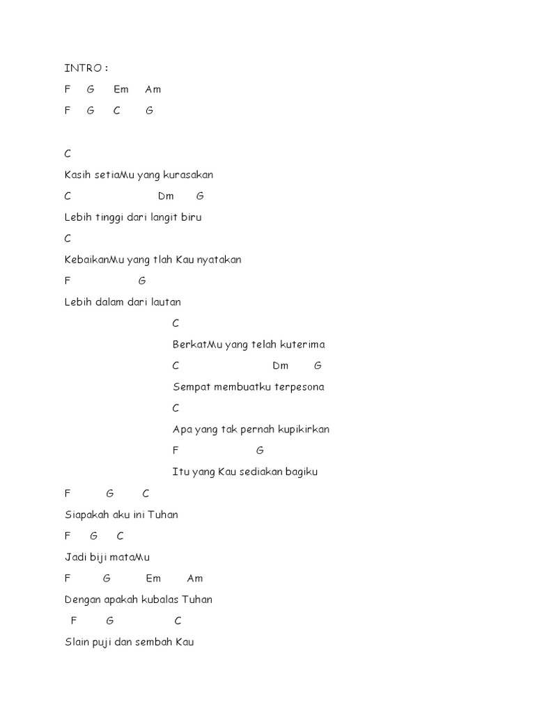 Kord Siapakah Aku Ini Tuhan