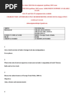 IB0015- Foreign Trade of India WINTER 2014