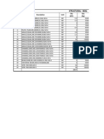 Structural Steel Items Bill of Quantities (BOQ