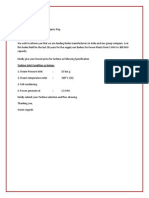 Turbine Inlet Condition As Below