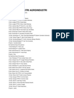 Daftar Industri Agroindustri