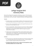 Download LePage Inaugural 2015 Ceremony Notes for the Media by Andi Parkinson SN251931521 doc pdf