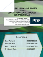 Pengolahan Limbah Cair Industri Tapioka