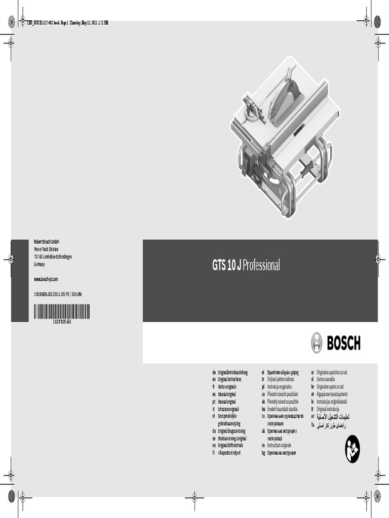 Gts 10 J Professional Manual 8919 Equipment Tools