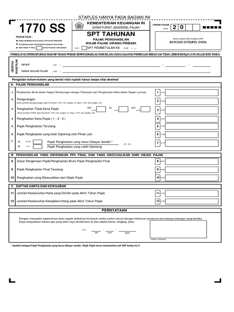 & 1770 1770 formulir formulir ss s SPT Formulir 1770 SS