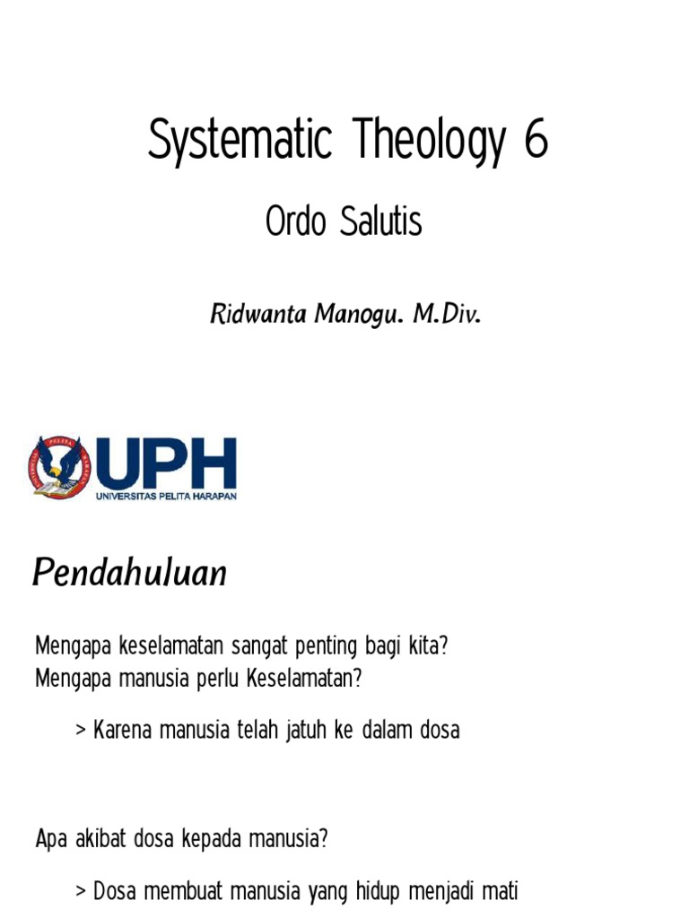 01 Historia Salutis &amp; Ordo Salutis PDF | PDF