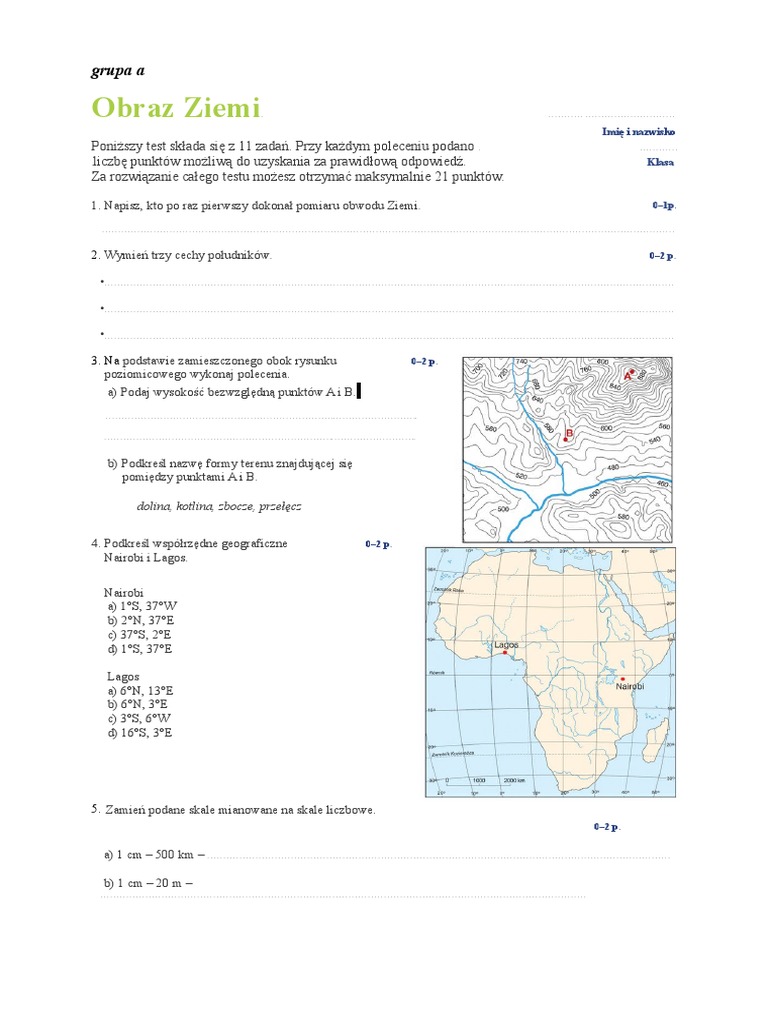 Maturalne Karty Pracy Geografia 1 Odpowiedzi Obraz Ziemi