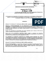 Decreto 4216 de 2009 Modificacion Decreto 3963 Reglamentacion Examen Saber Pro