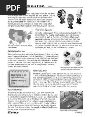 Judicial Branch In A Flash Readings State Court United States Appellate Court