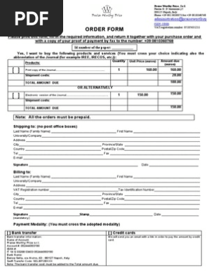 Order Form