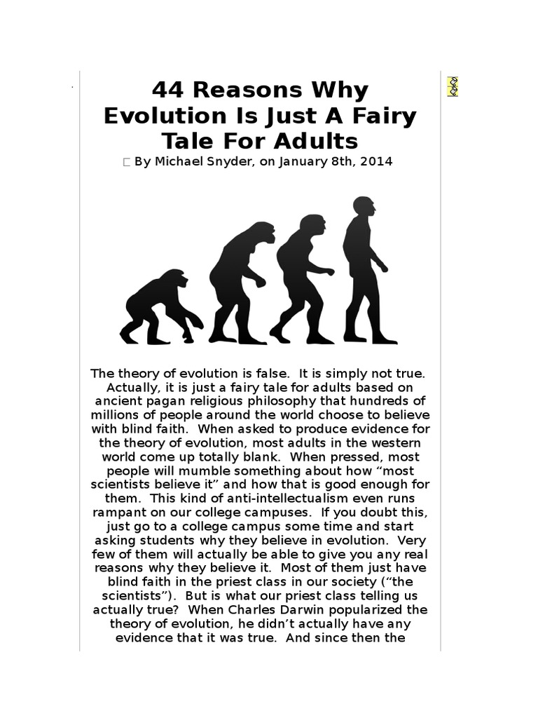 44 Reasons Why Evolution Is Just A Fairy Tale For Adults | PDF | Fossil ...