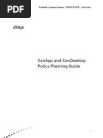 XenApp and XenDesktop Policy Planning Guide