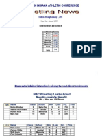 Southern Indiana Athletic Conference: Contests Through January 3, 2015