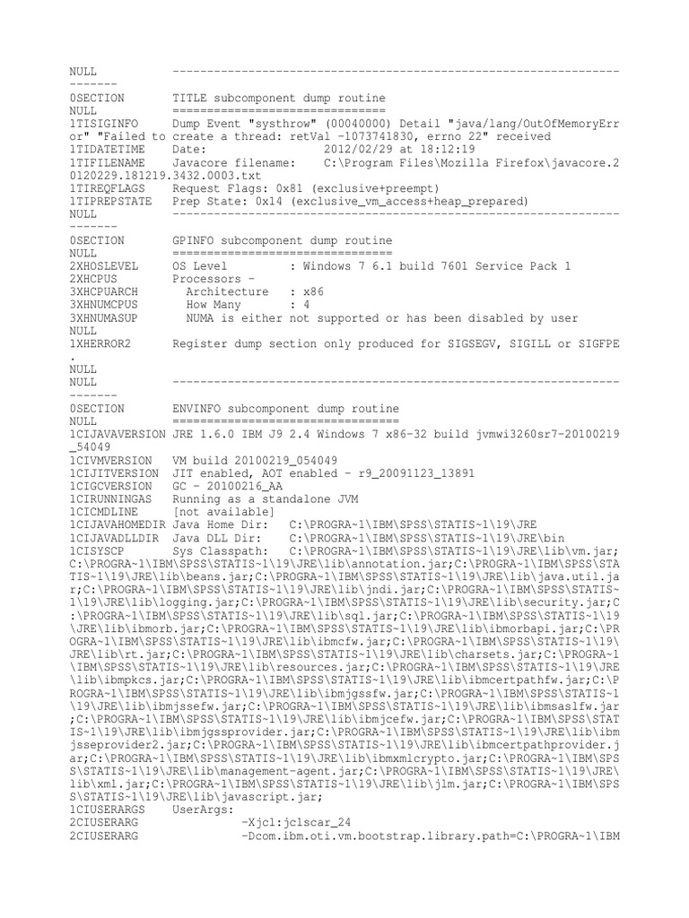 Java OutOfMemoryError Analysis | PDF
