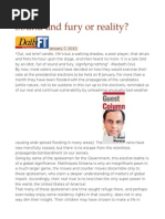 Sound and Fury or Reality