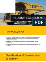 Hauling Equipments (Trucks)