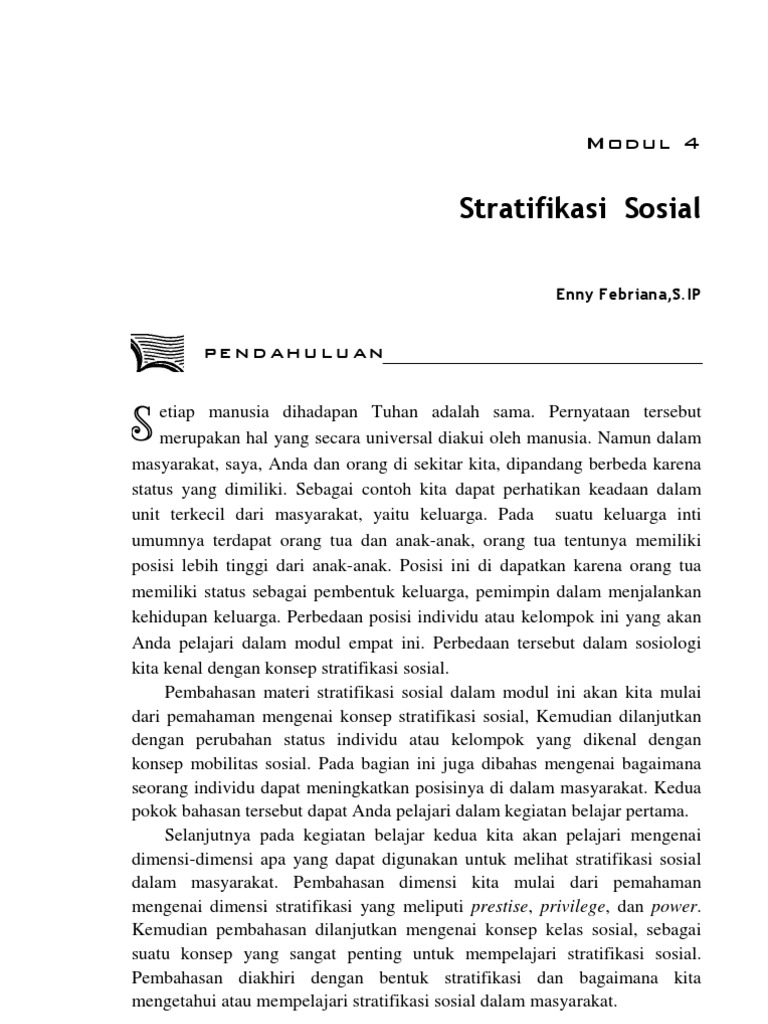 Stratifikasi Sosial