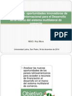 Oportunidades de Cooperación Internacional para Países en Desarrollo OMC