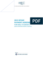 Non-EU MSC Students Payment Agreement 2015 Intake