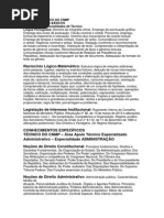 Cargo de Técnico Do Cnmp