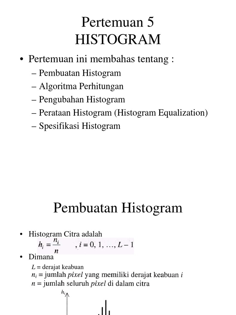 Pembuatan dan Pengubahan Histogram Citra | PDF