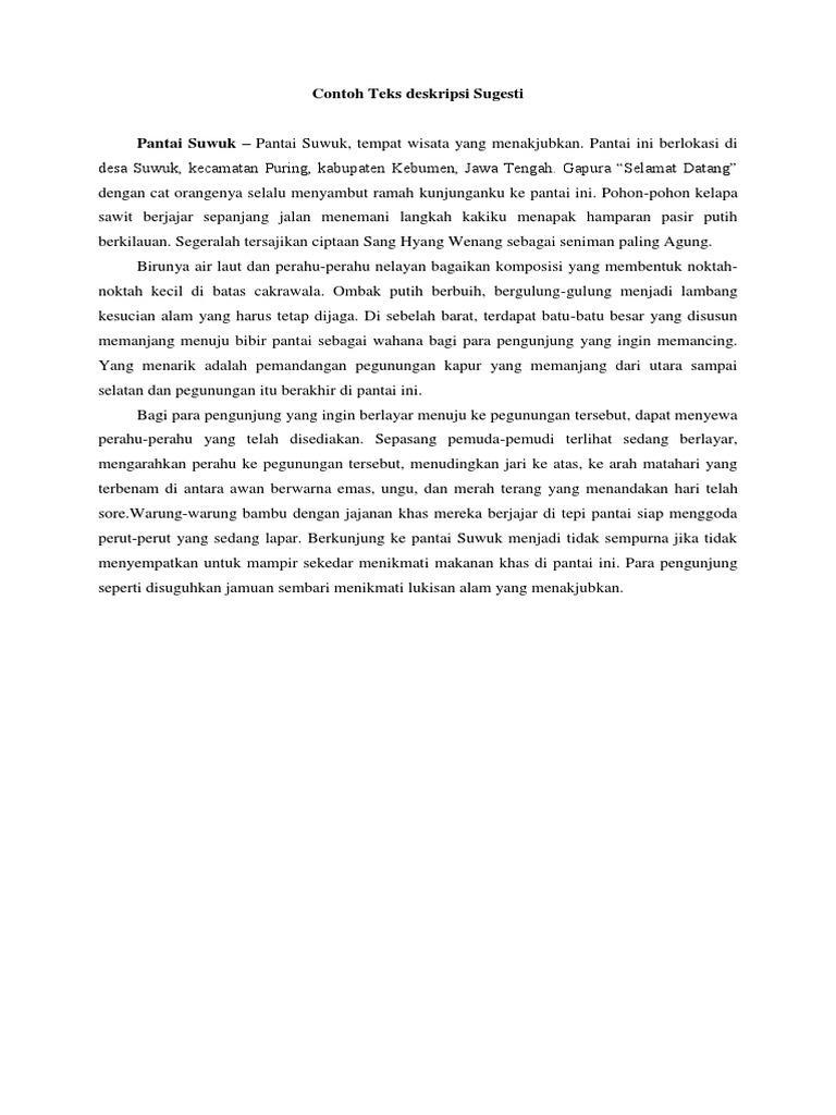 Contoh Teks Deskripsi Sugest1