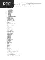 Bio- Genetics - Genetics Homework Pack