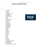 Bio - Genetics - Genetics Homework Pack